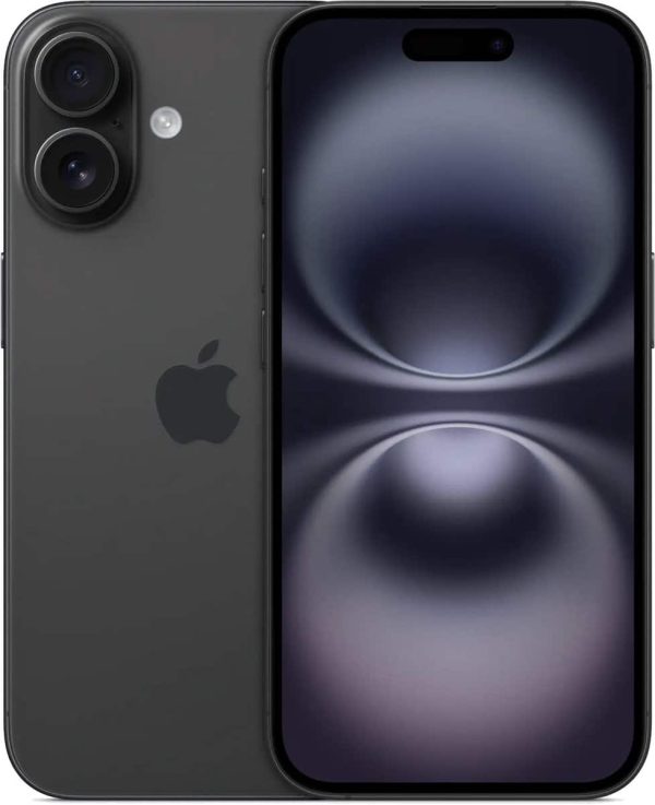 Apple iPhone 16 Plus - 128GB - Zwart – voor- en achteraanzicht