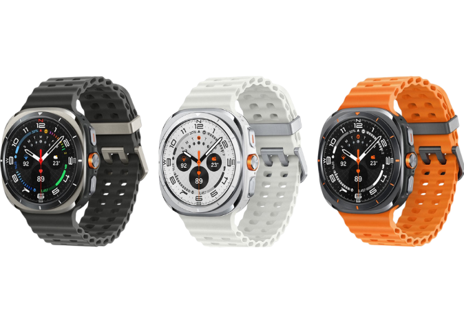 Afbeelding met 3 verschillende Samsung Watch Ultra