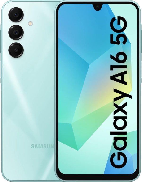 Samsung Galaxy A16 5G - 128GB - Licht Groen – voor- en achteraanzicht