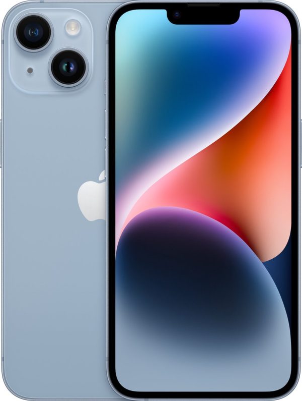 Apple iPhone 14 - 256GB - Blauw – voor- en achteraanzicht
