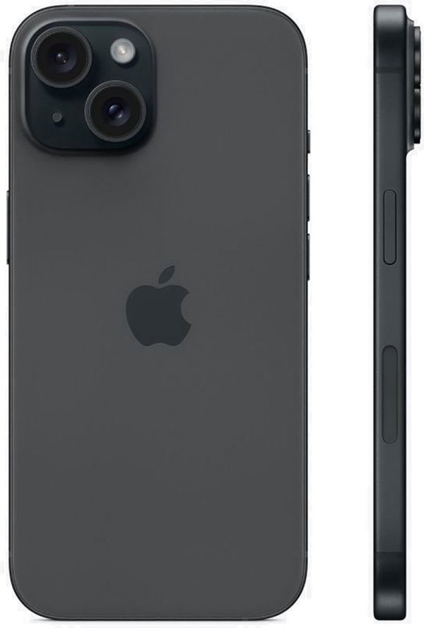 Apple iPhone 15 – 128GB – Zwart – achteraanzicht