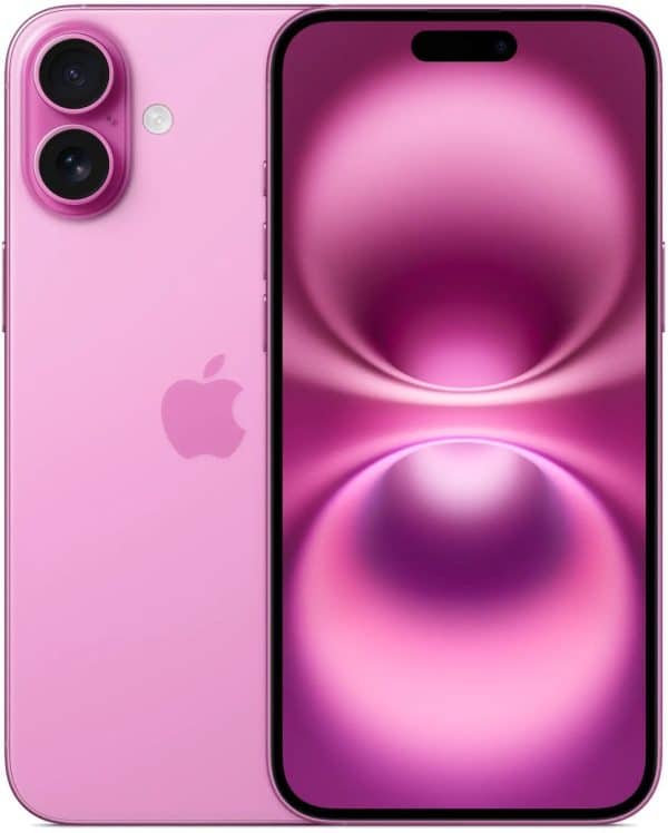 Apple iPhone 16 Plus - 512GB - Roze – voor- en achteraanzicht