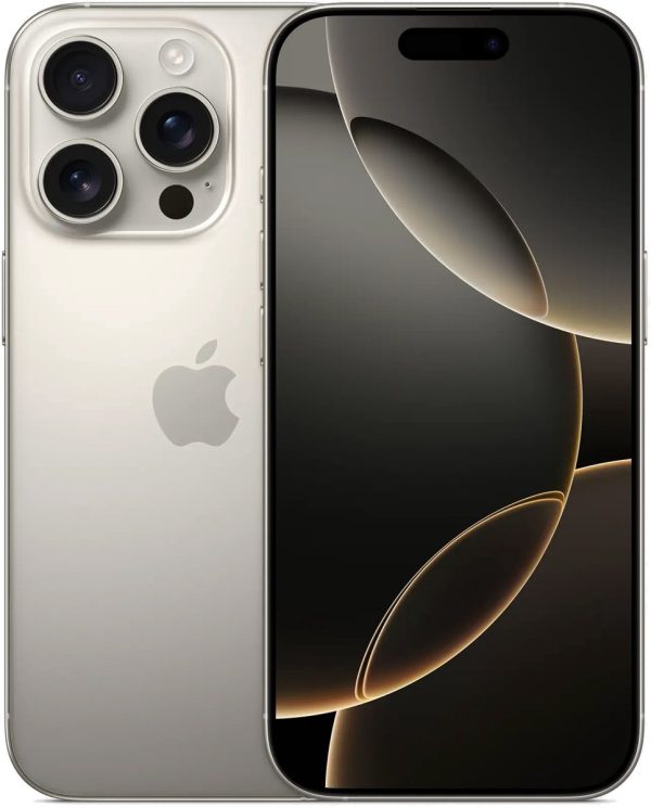 Apple iPhone 16 Pro - 256GB - Natural Titanium – voor- en achteraanzicht