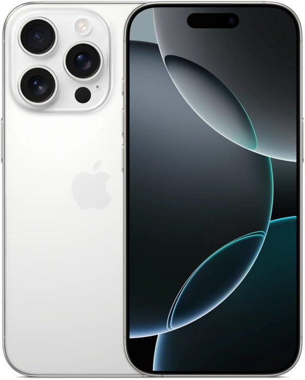 Apple iPhone 16 Pro - 512GB - Wit Titanium – voor- en achteraanzicht