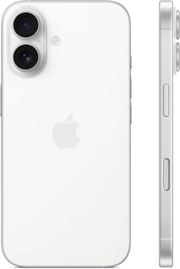Apple iPhone 16 – 128GB – Wit – achteraanzicht