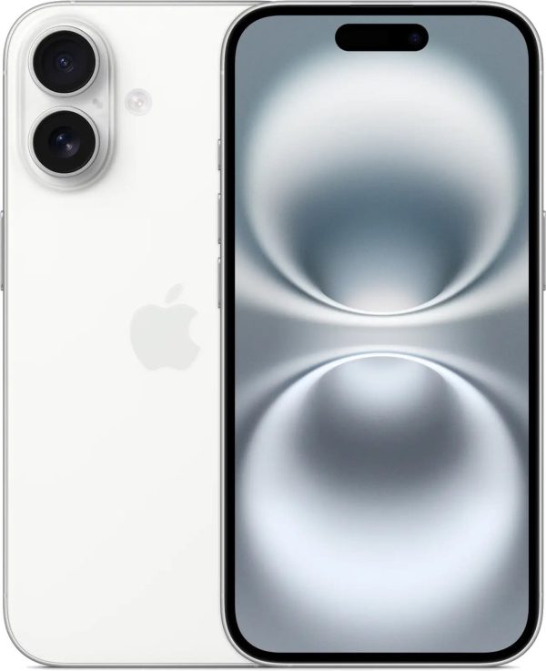 Apple iPhone 16 – 128GB – Wit – voor- en achteraanzicht