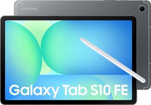 Samsung Galaxy Tab S10 FE - Wifi - 128GB - Gray – voor- en achteraanzicht