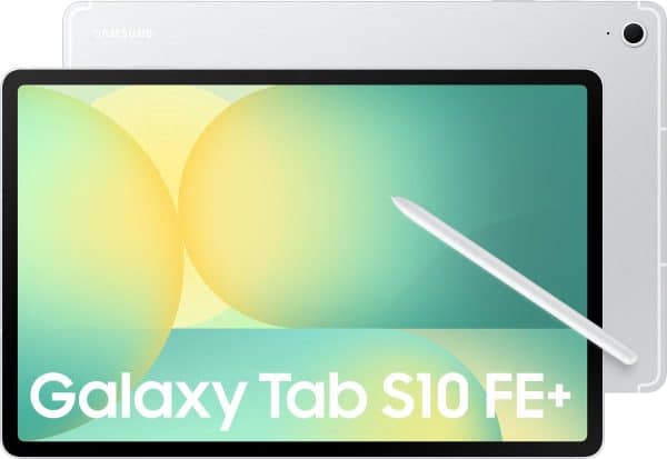 Samsung Galaxy Tab S10 FE Plus - Wifi - 128GB - Silver – voor- en achteraanzicht