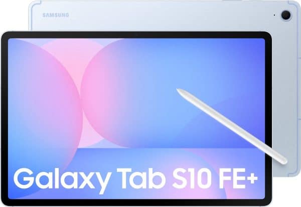 Samsung Galaxy Tab S10 FE Plus - Wifi - 128GB - Light Blue – voor- en achteraanzicht
