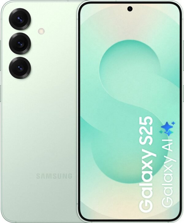 Samsung Galaxy S25 5G - 512GB - Mint – voor- en achteraanzicht