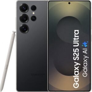 Gevuld product - Samsung Galaxy S25 Ultra 5G - 256GB - Titanium Black – voor- en achteraanzicht