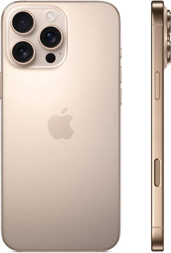 Apple iPhone 16 Pro Max - 256GB - Desert Titanium – achteraanzicht