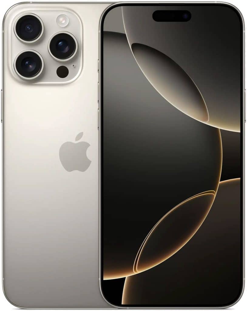 apple iphone 16 pro 256gb wit titanium vooraanzicht