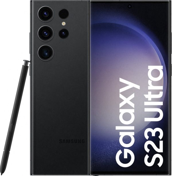 Samsung Galaxy S23 Ultra 5G – 256GB – Phantom Black – voor- en achteraanzicht