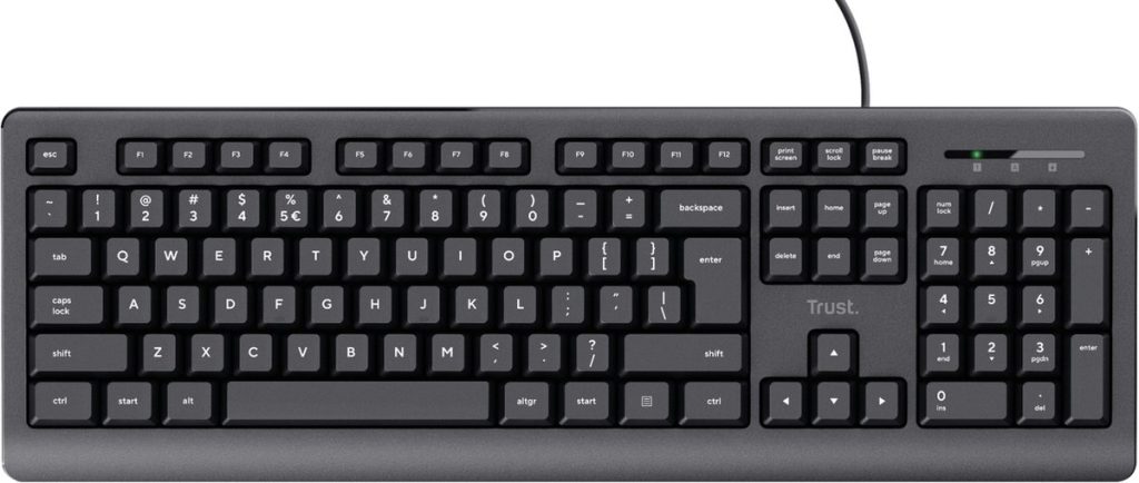 trust taro – bedraad toetsenbord – qwerty – zwart