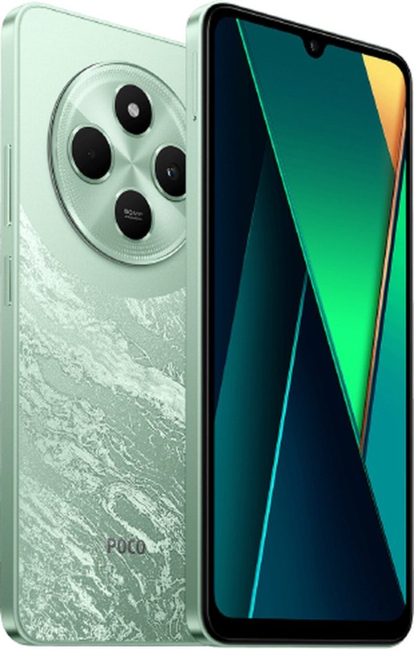 Xiaomi POCO C75 – 6GB/128GB – Green – voor- en achteraanzicht