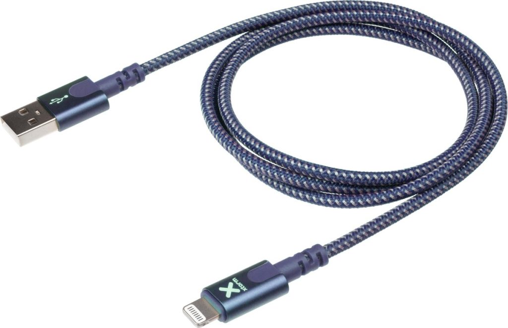 xtorm usb naar lightning kabel – 1 meter – blauw