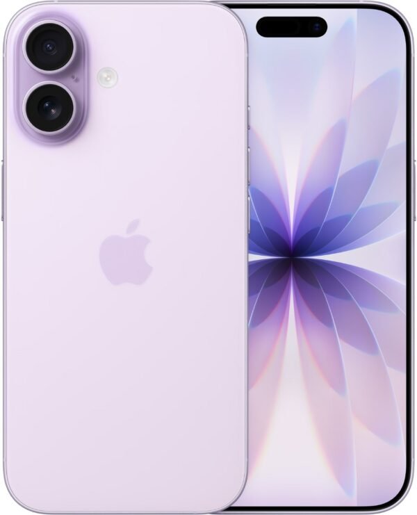 Apple iPhone 17 - 256GB - Lavender – voor- en achteraanzicht