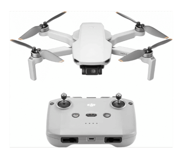 DJI Mini 4K Drone Grijs – vooraanzicht