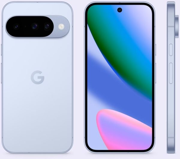 Google Pixel 10 - 12GB/128GB - Lichtblauw – voor- en achteraanzicht