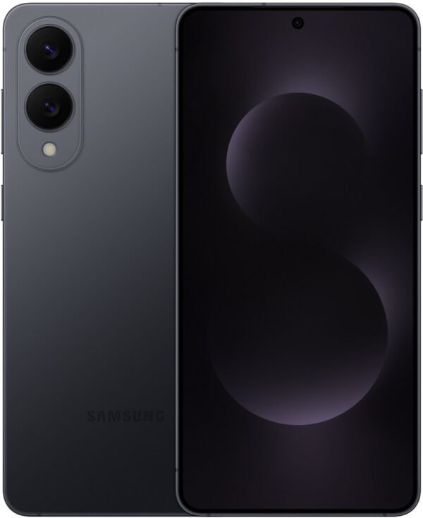 Samsung Galaxy S25 Edge - 512GB - Titanium Jet Black – voor- en achteraanzicht