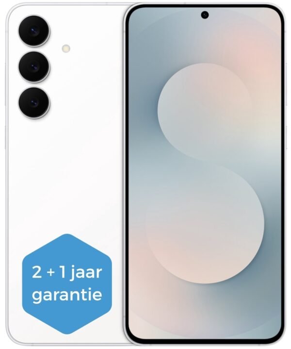 Samsung Galaxy S25 FE - 256GB - White – voor- en achteraanzicht