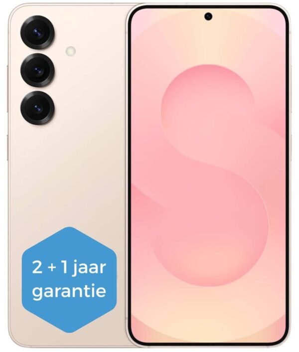 Samsung Galaxy S25 5G - 128GB - Pinkgold – voor- en achteraanzicht