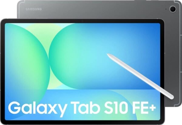 Samsung Galaxy Tab S10 FE Plus - Wifi - 128GB - Gray – voor- en achteraanzicht