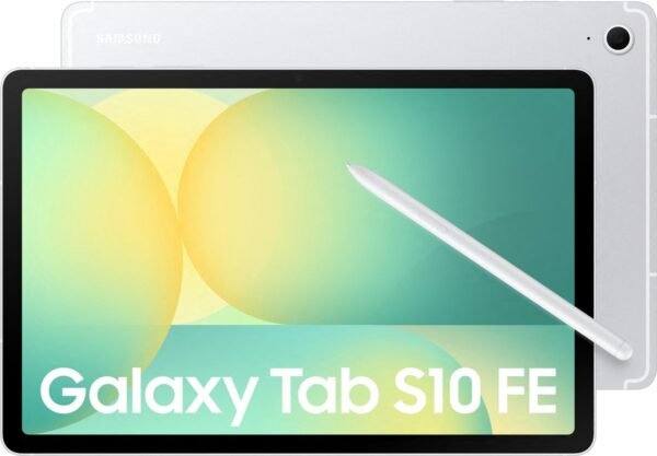 Samsung Galaxy Tab S10 FE - Wifi - 128GB - Silver – voor- en achteraanzicht