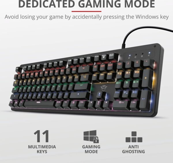 Trust GXT 1863 Thaz – Gaming Toetsenbord – RGB – Mechanisch