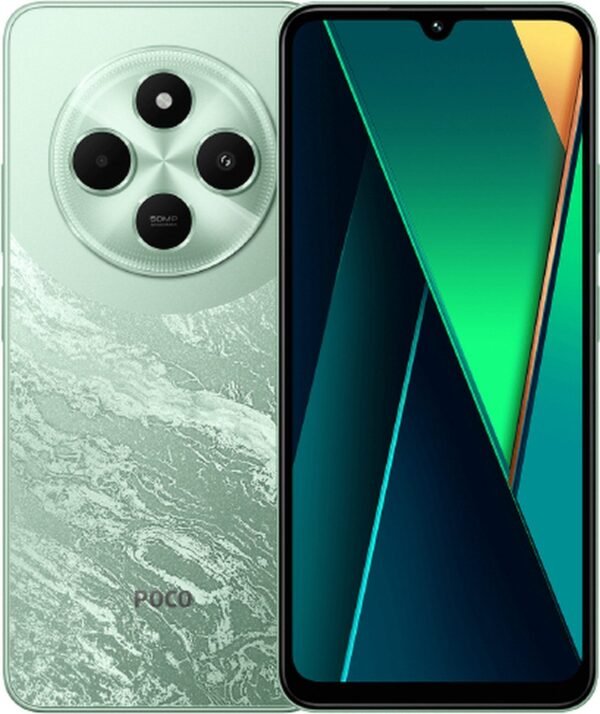 Xiaomi POCO C75 – 6GB/128GB – Green – voor- en achteraanzicht