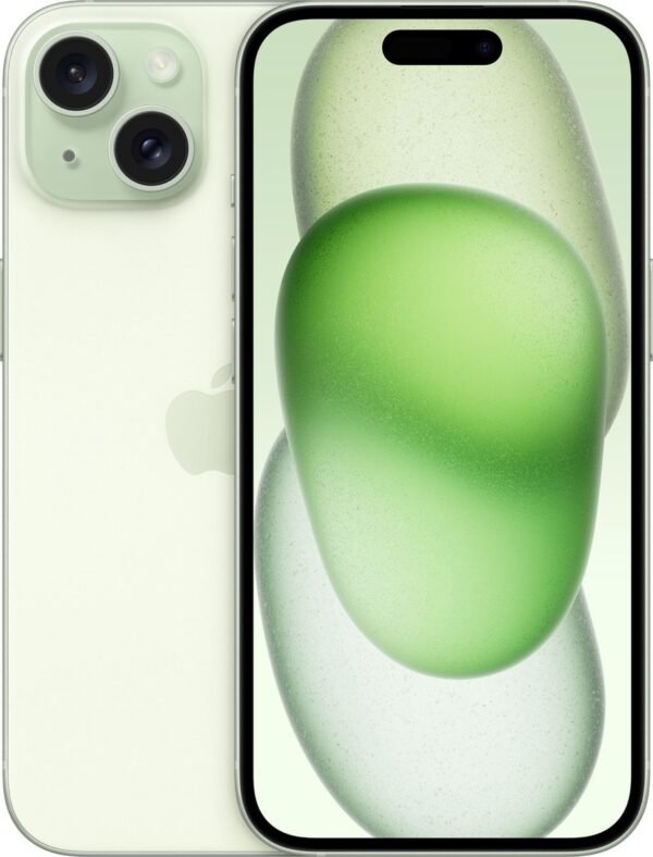 Apple iPhone 15 – 512GB – Groen – voor- en achteraanzicht