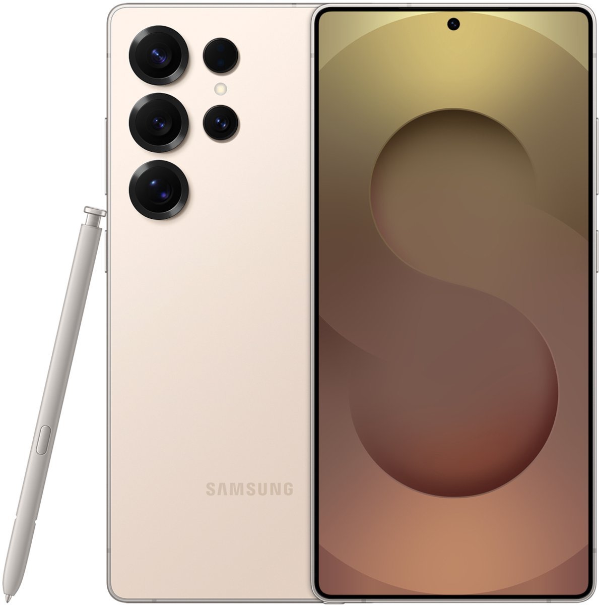 Samsung Galaxy S25 Ultra 5G - 1TB - Titanium PinkGold – voor- en achteraanzicht