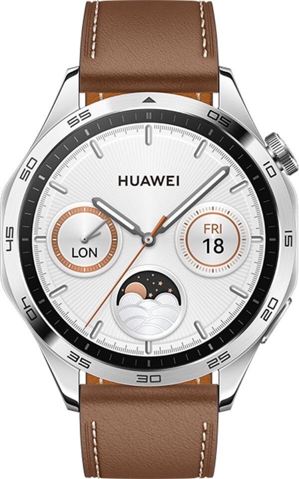 HUAWEI WATCH GT 4 - 46 MM - Bruin Leder Horlogeband