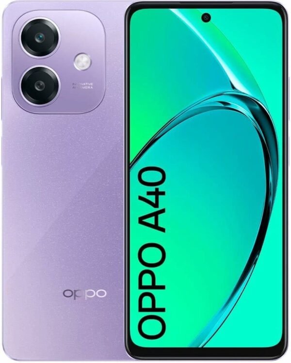 OPPO A40 - 128GB - Paars – voor- en achteraanzicht