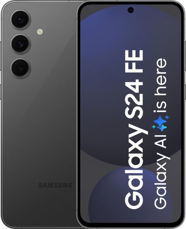 Samsung Galaxy S24 FE – 128GB – Graphite – voor- en achteraanzicht