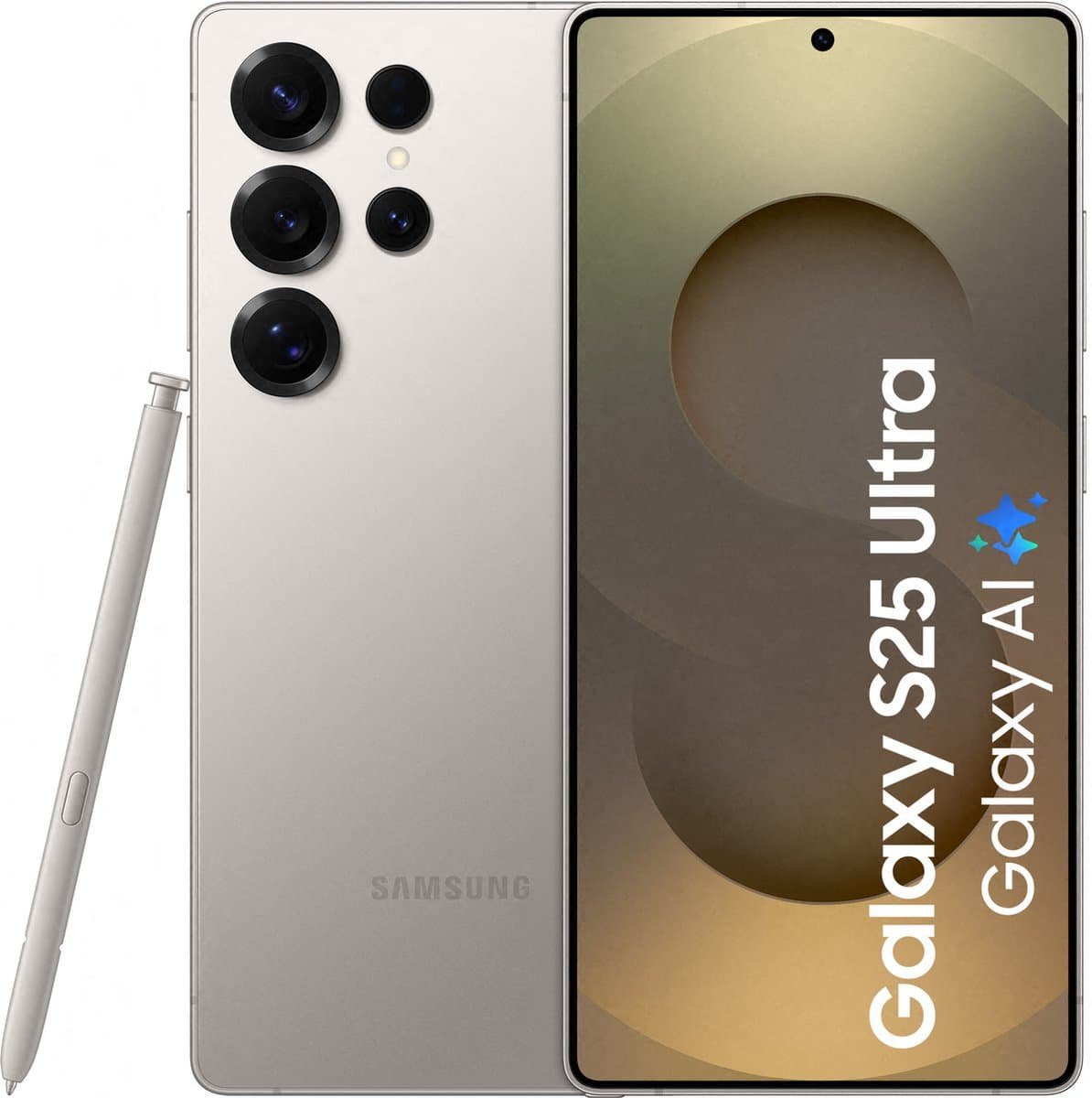 Samsung Galaxy S25 Ultra 5G – 256GB – Titanium Gray – voor- en achteraanzicht