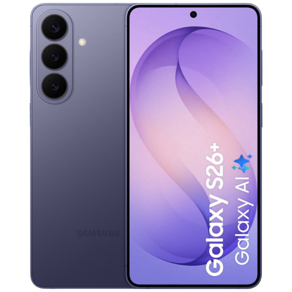 Samsung Galaxy S26 Plus - 512GB - Cobalt Violet – voor- en achteraanzicht