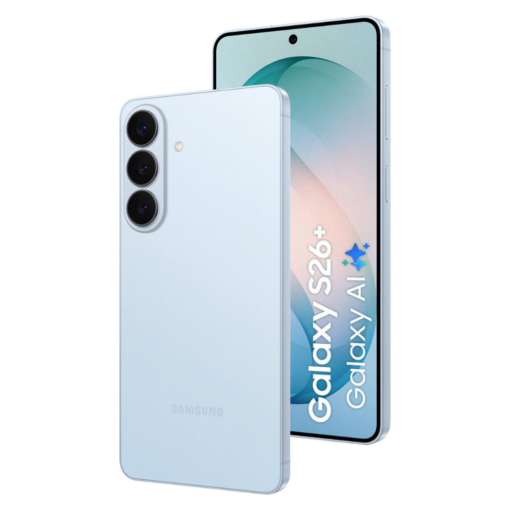 Samsung Galaxy S26 Plus - 512GB - Sky Blue – voor- en achteraanzicht