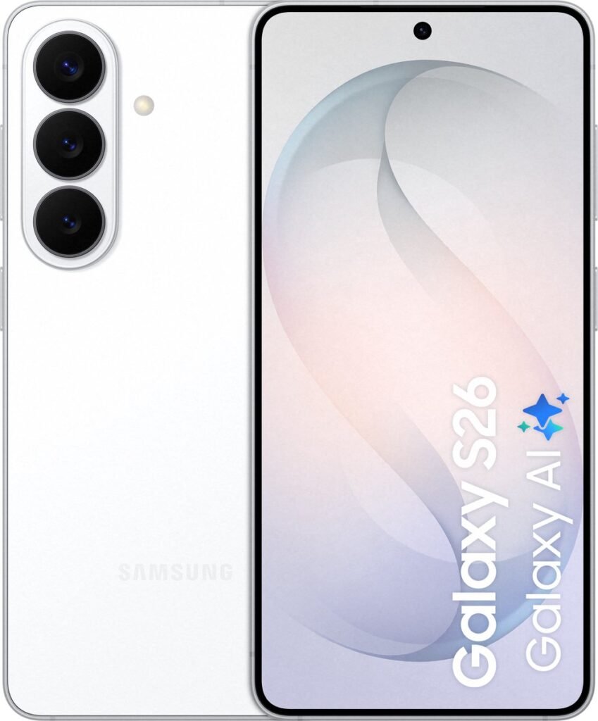 Samsung Galaxy S26 - 512GB - White – voor- en achteraanzicht