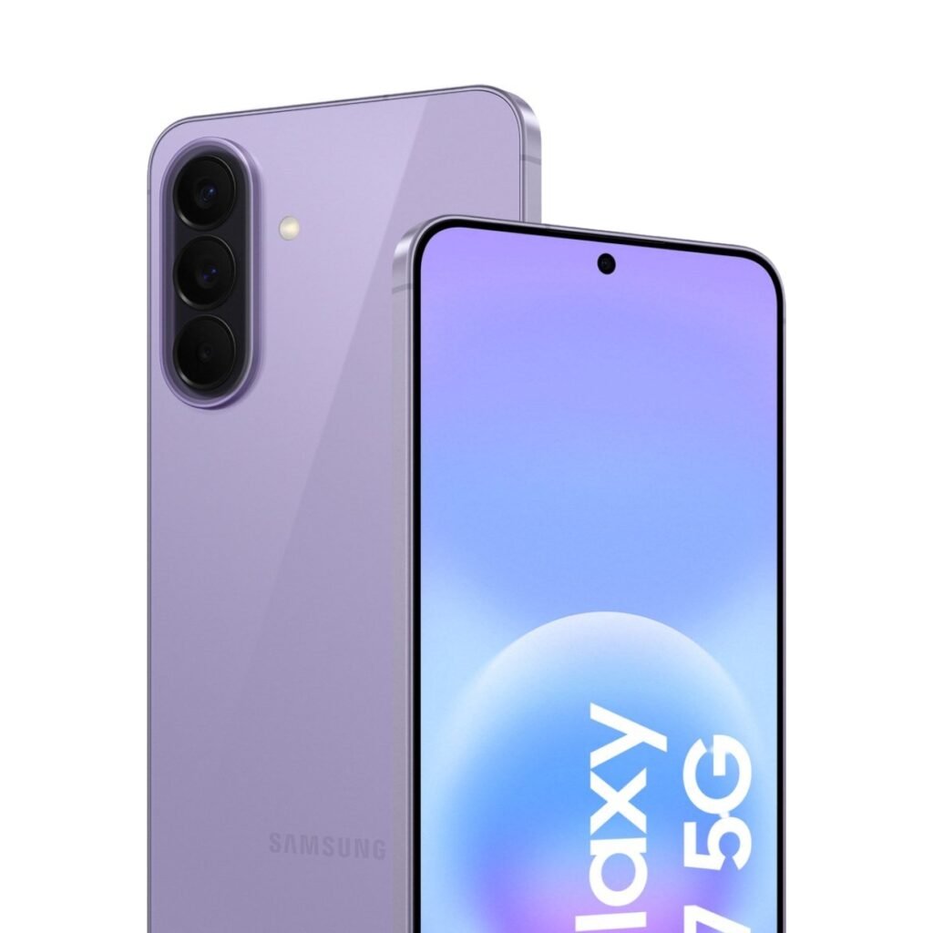 Samsung Galaxy A57 5G - 512GB - Awesome Lilac – voor- en achteraanzicht