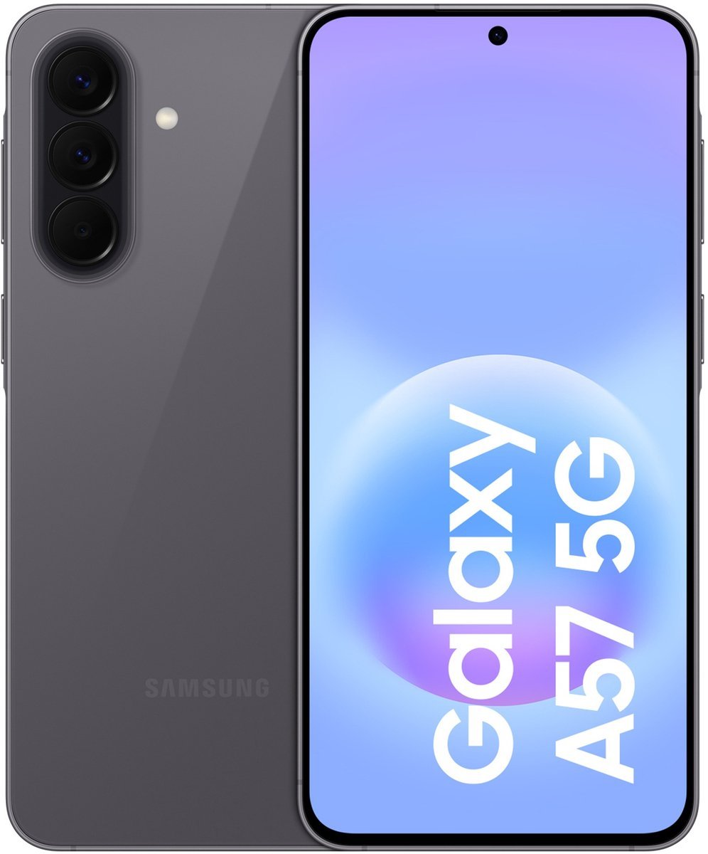 Samsung Galaxy A57 5G - 512GB - Gray – voor- en achteraanzicht