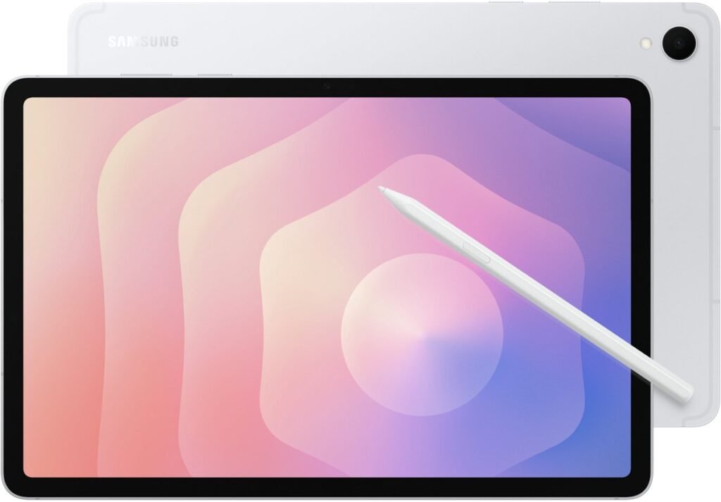 Samsung Galaxy Tab S11 - WiFi + 5G - 128GB - Zilver – voor- en achteraanzicht