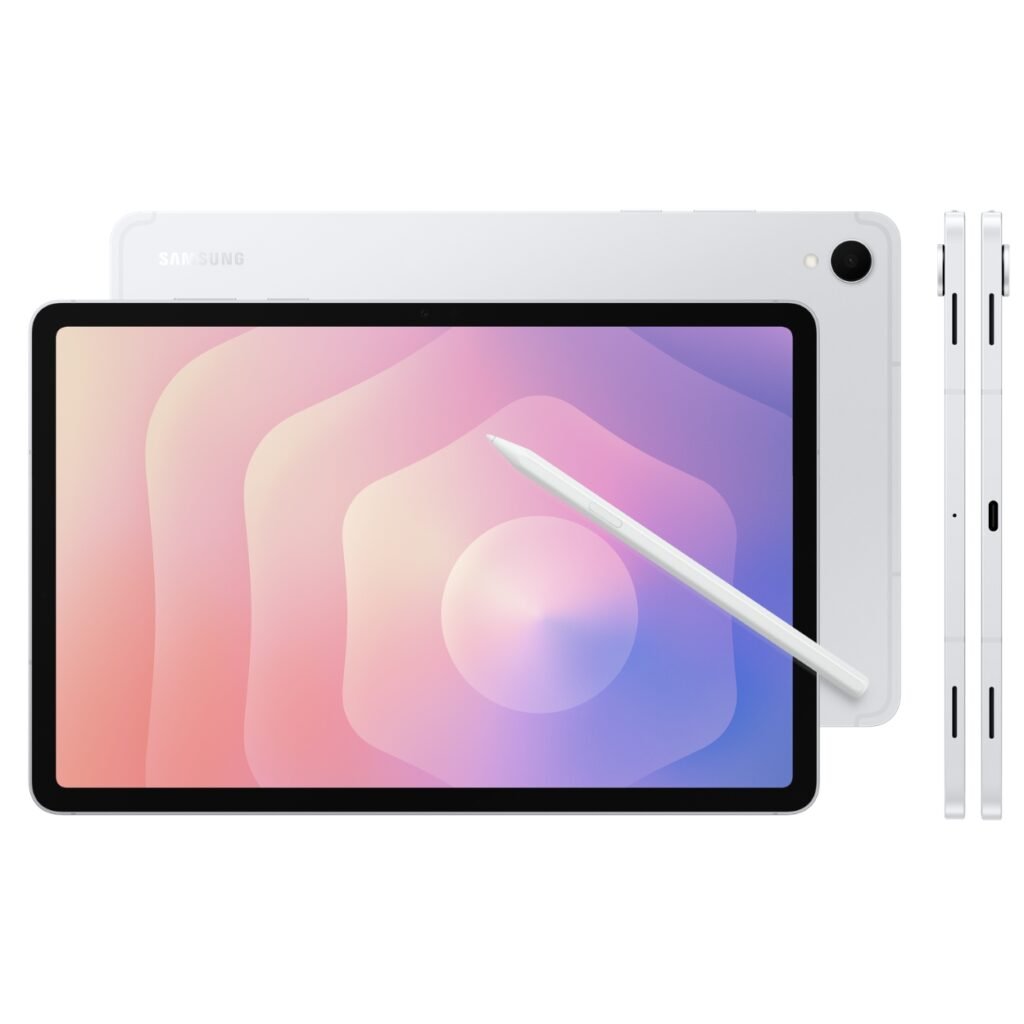 Samsung Galaxy Tab S11 - WiFi + 5G - 128GB - Zilver – voor- en achteraanzicht