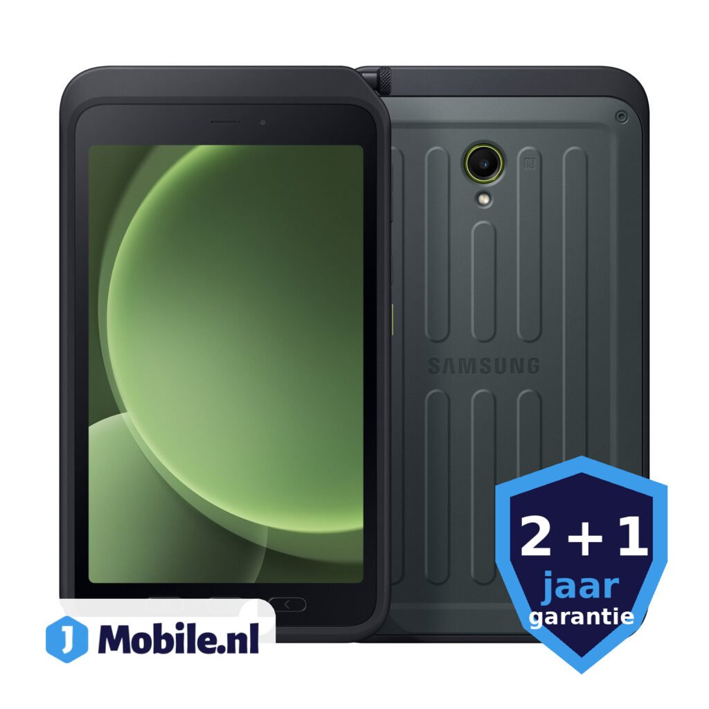 Samsung Galaxy Tab Active5 5G – 8GB/256GB – Groen – voor- en achteraanzicht